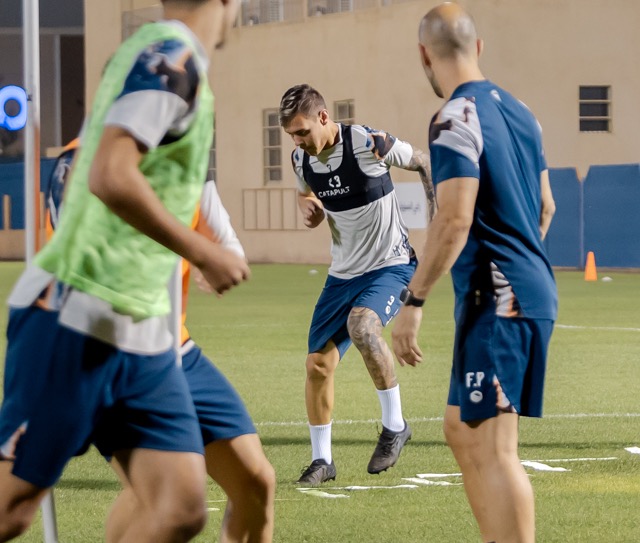 الفيحاء يواصل استعداداته لمواجهة الفتح بحصة تدريبية تكتيكية