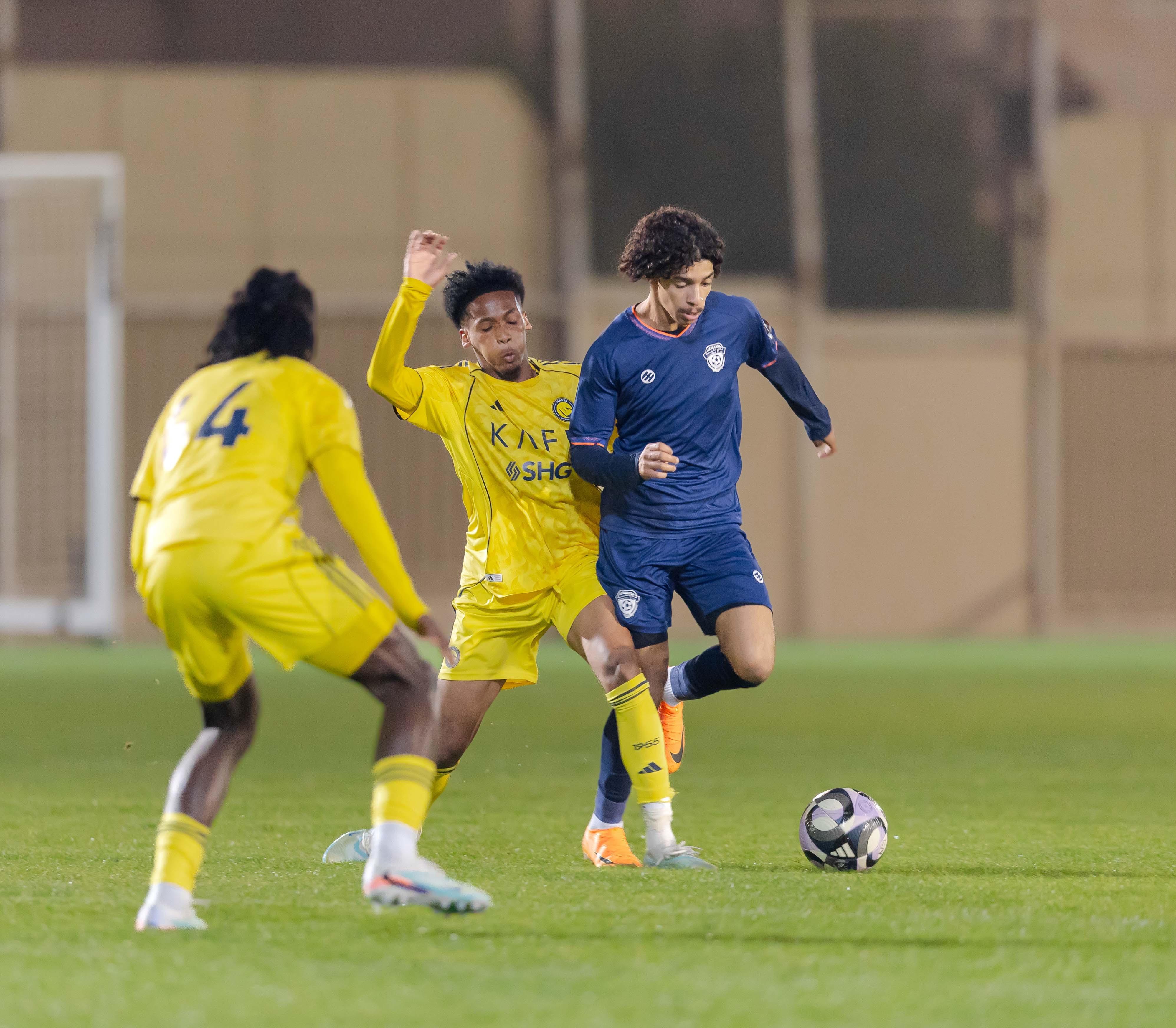 الفيحاء تحت 21 عامًا يتعادل مع نظيره النصر ضمن الجولة العاشرة من دوري جوي للنخبة U21 .