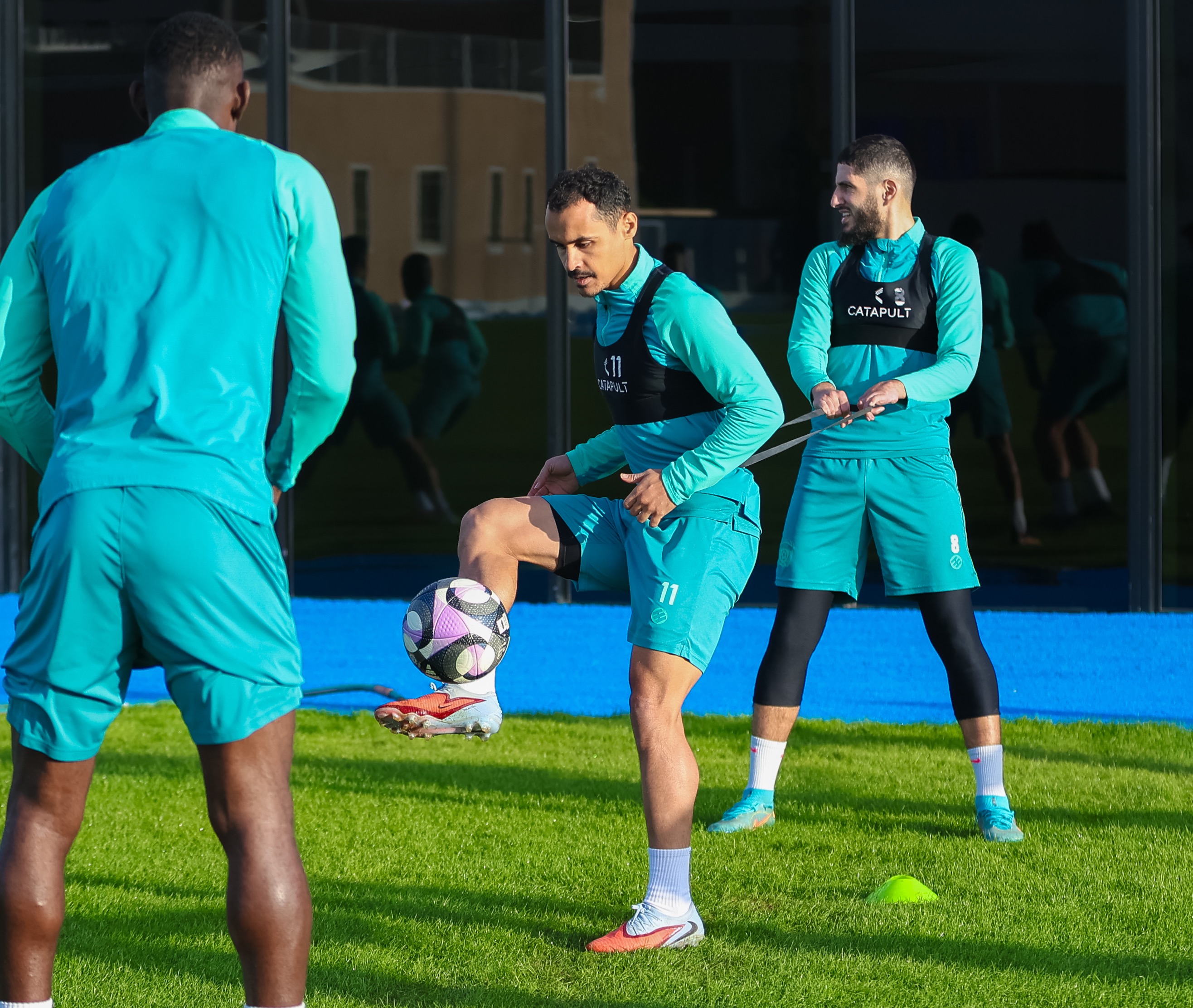 الفيحاء يجري مرانه الرئيس استعداداً لمواجهة الحزم