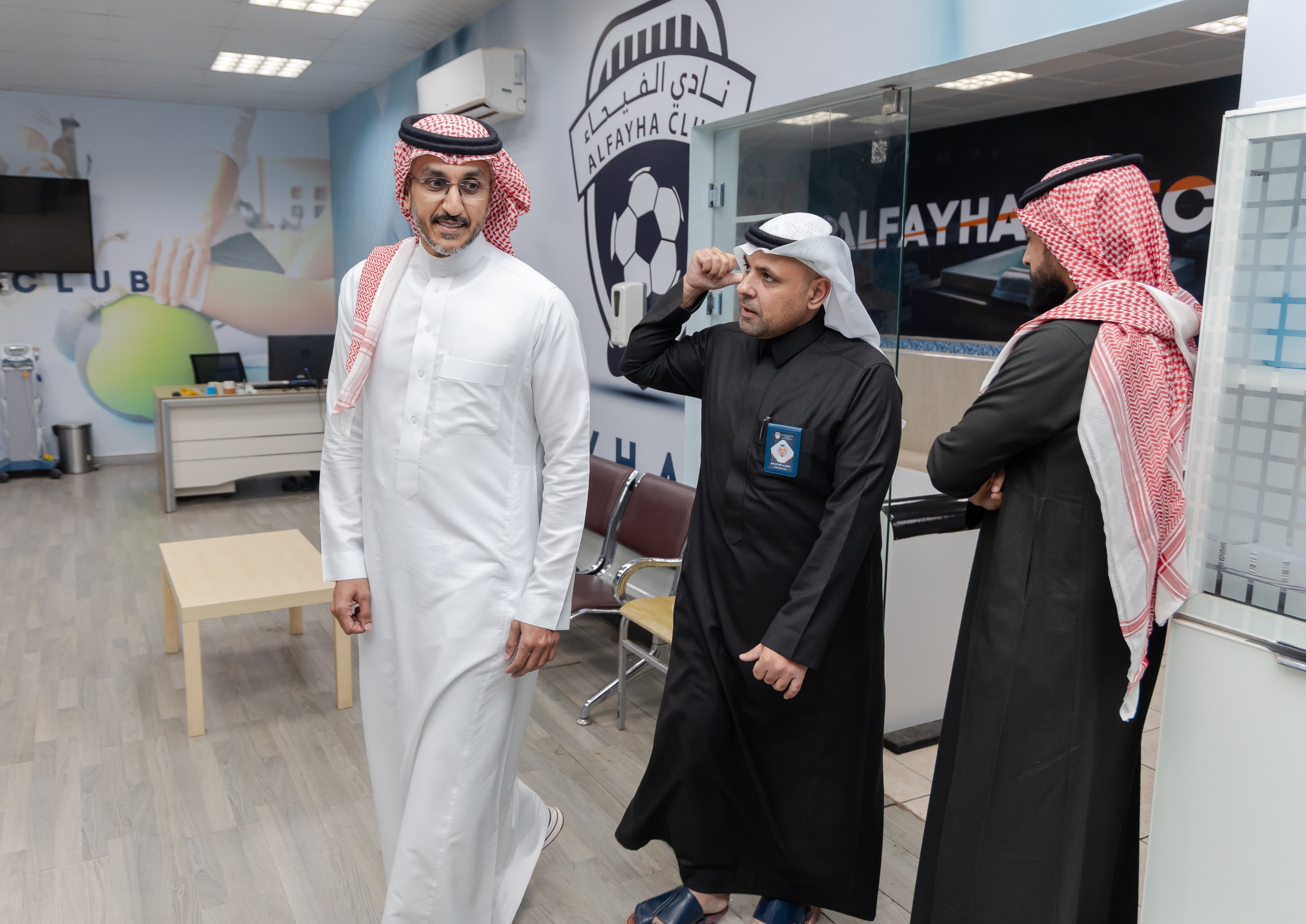 أمين عام الاتحاد السعودي لكرة القدم الأستاذ إبراهيم القاسم يزور نادي الفيحاء