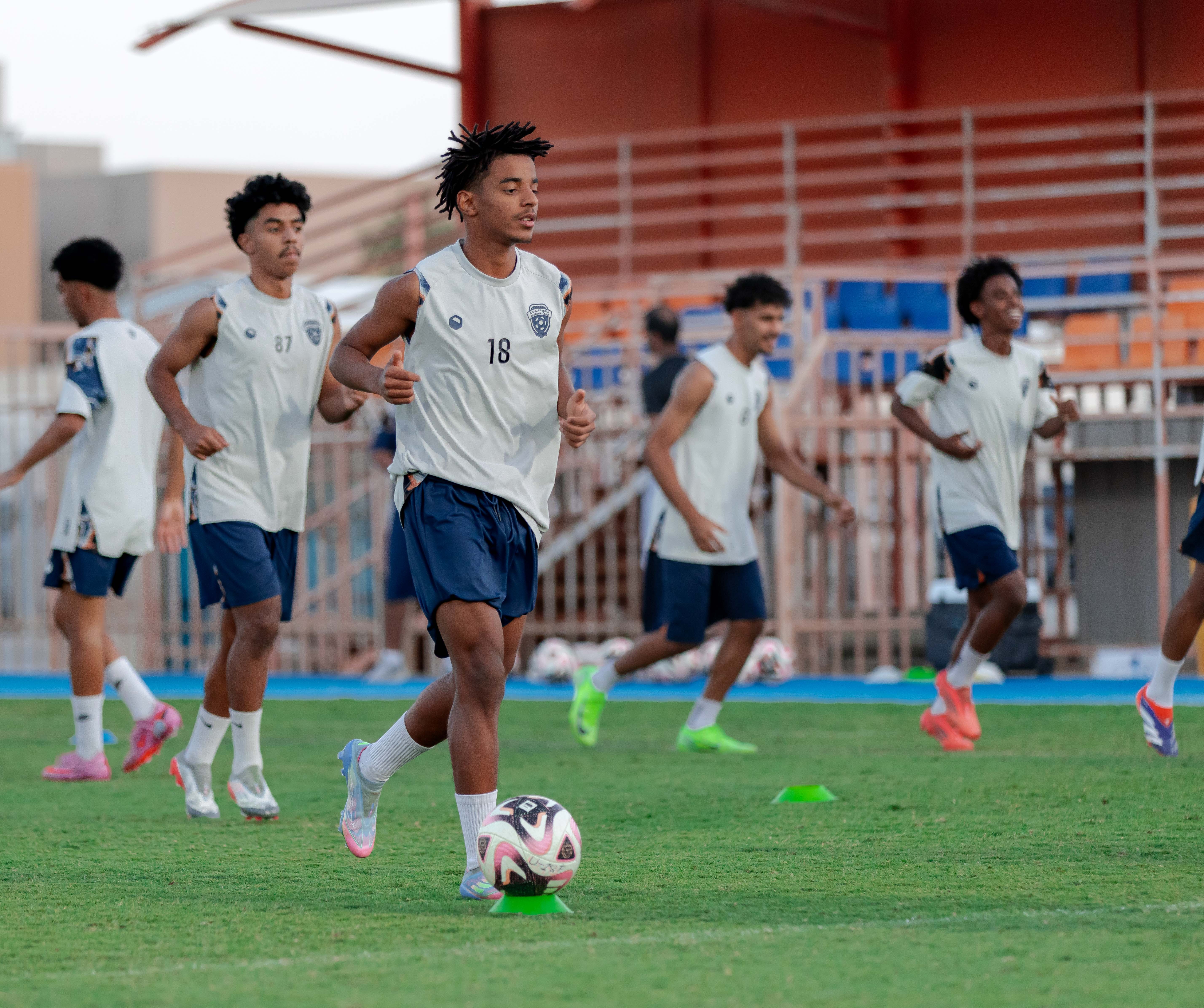 الفيحاء تحت 18 سنة يجري تمرينه الرئيس لمواجهة نظيره نادي الاتحاد