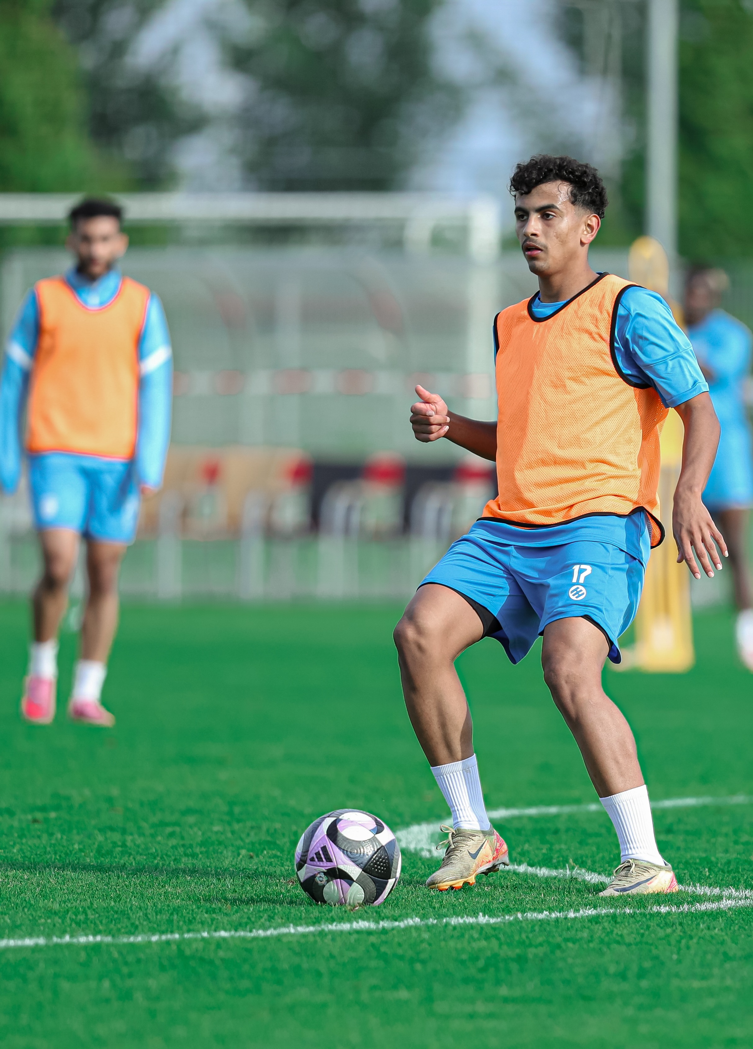 في خامس أيام معسكر الفهود في هولندا، الفريق يجري تمرينه الرئيس استعدادًا لمواجهة أم صلال القطري