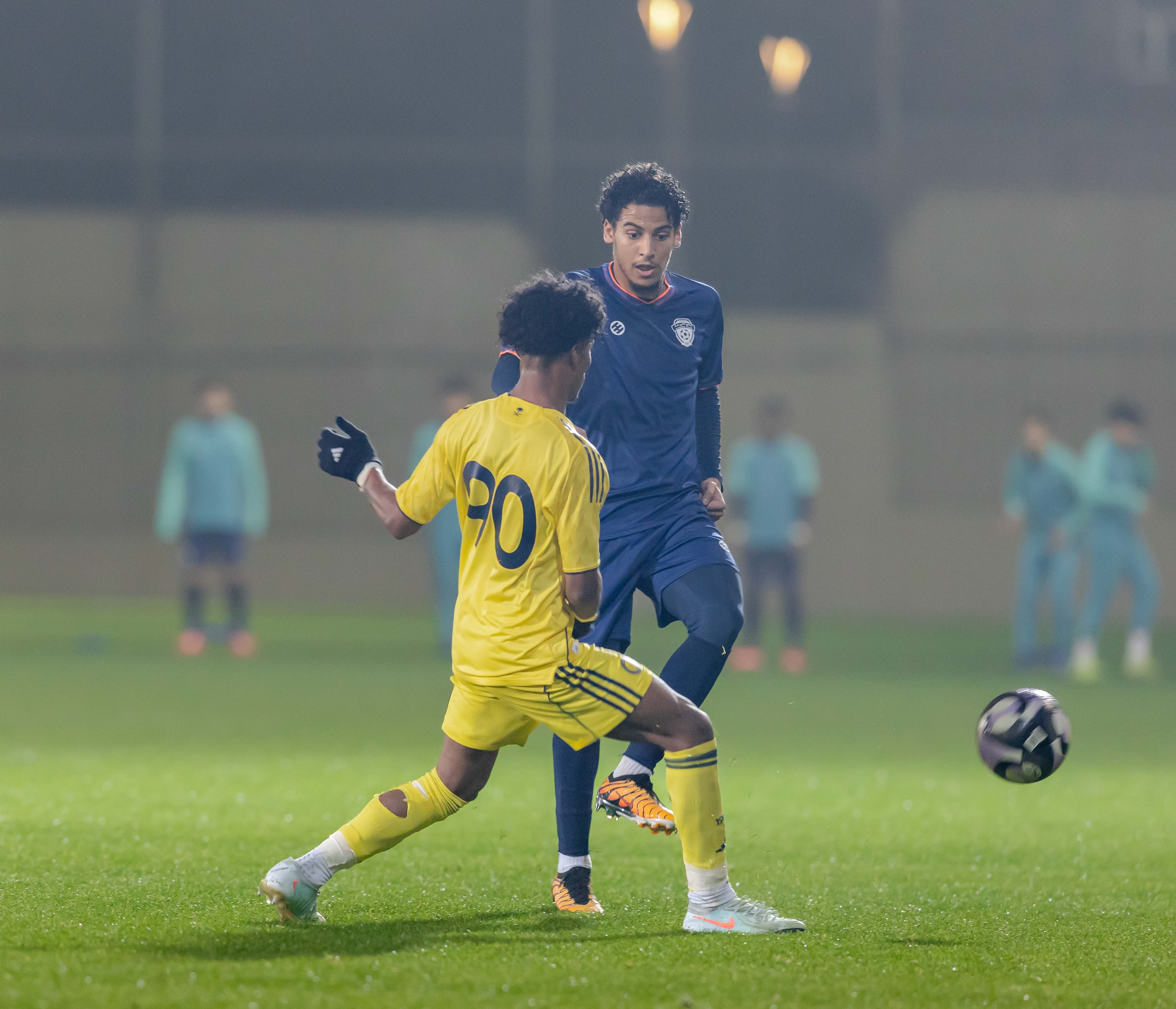 الفيحاء تحت 21 عامًا يتعادل مع نظيره النصر ضمن الجولة العاشرة من دوري جوي للنخبة U21 .