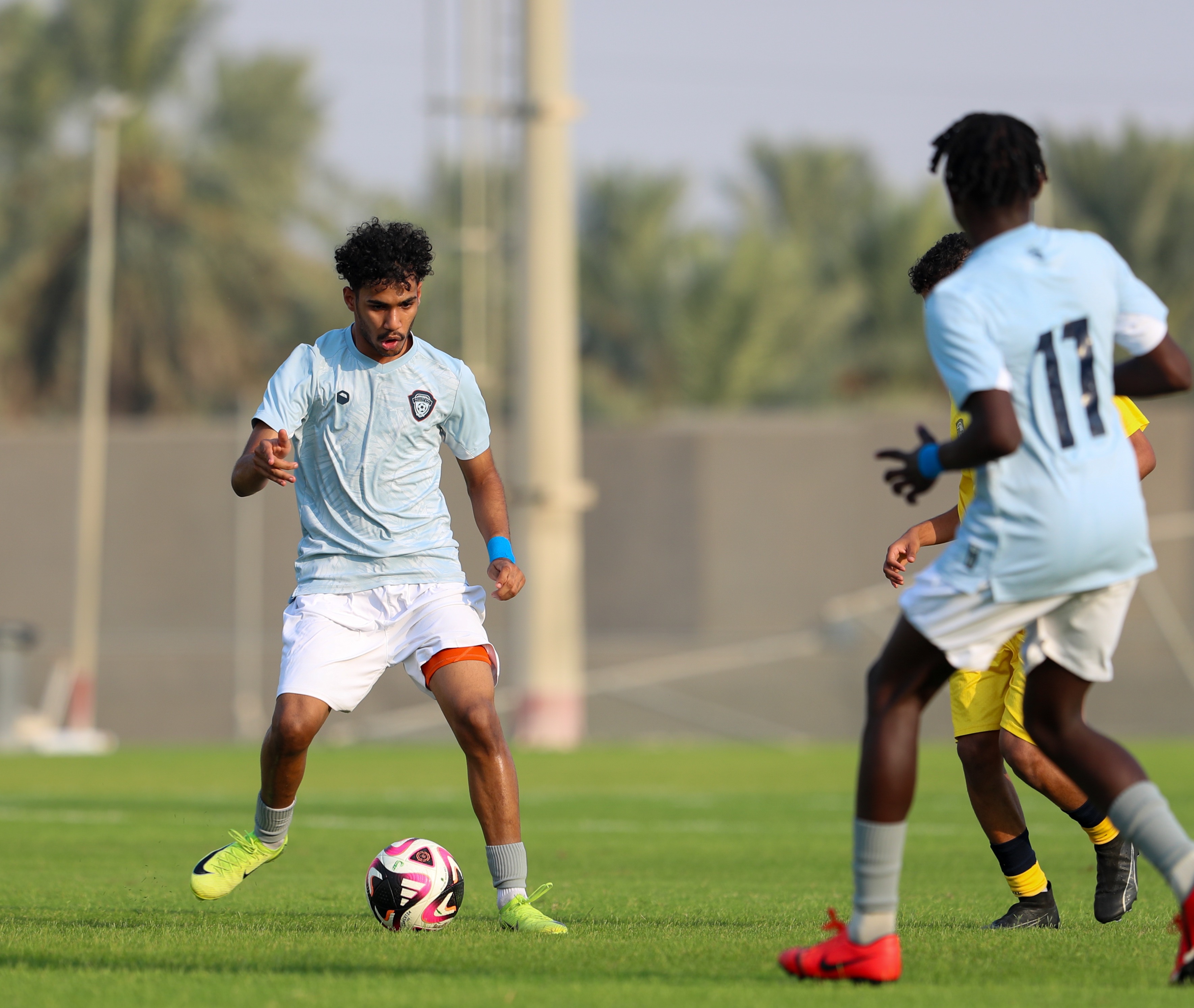 الفيحاء‬⁩ تحت 18 سنة يكسب لقاء نظيرة نادي الجيل بستة أهداف .