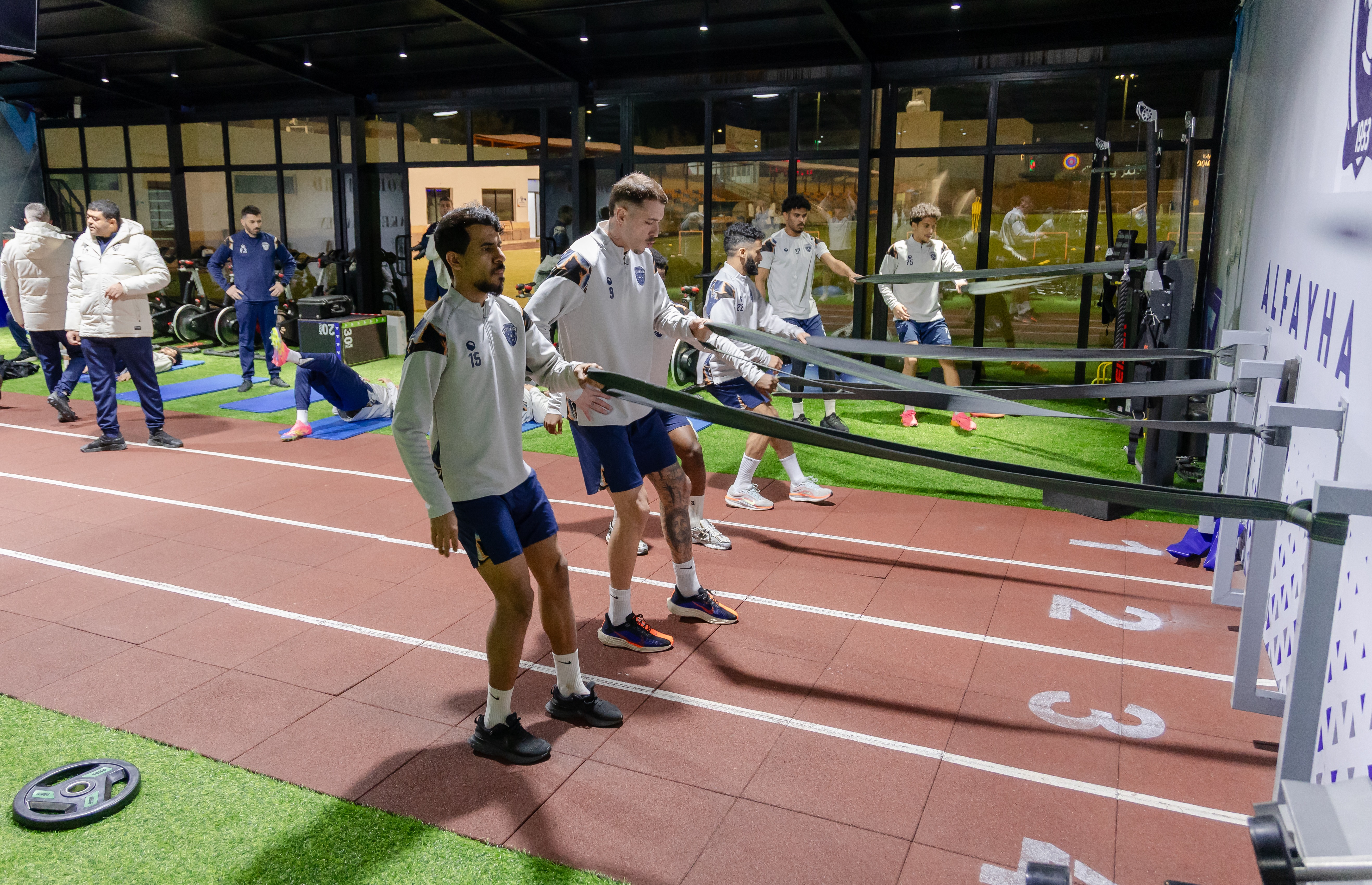 الفيحاء يواصل تحضيراته اليومية على ملعب معالي الشيخ عبدالعزيز التويجري